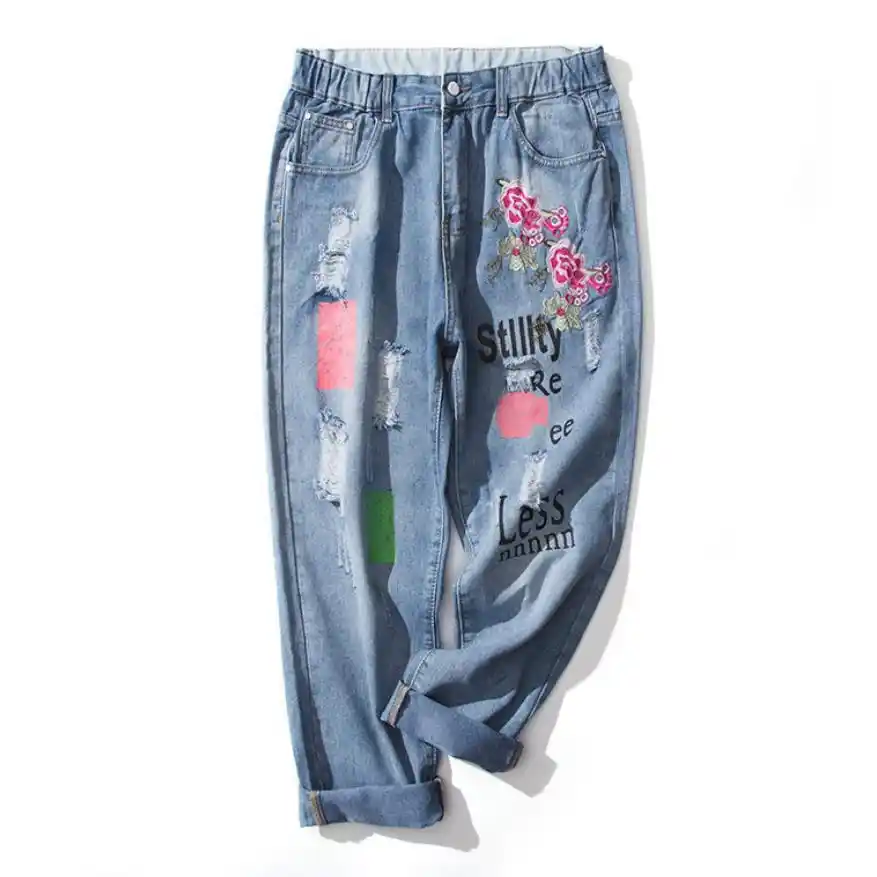 100 cotton jeans plus size