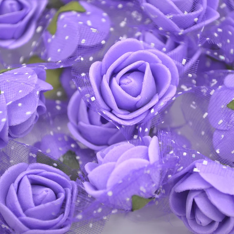50/100 шт 2 см мини ПЭ пена цветок поддельные искусственные розы для DIY ручной работы Свадебная вечеринка Декор Скрапбукинг ремесла Подарочная коробка 8Z