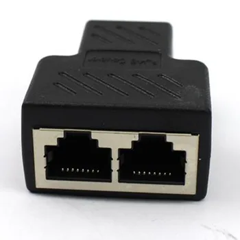 

Network Cable Splitter Extender Plug Adapter Connector Convert increase Ethernet Plastic Copper Core 1 To 2 LAN RJ45 Connector