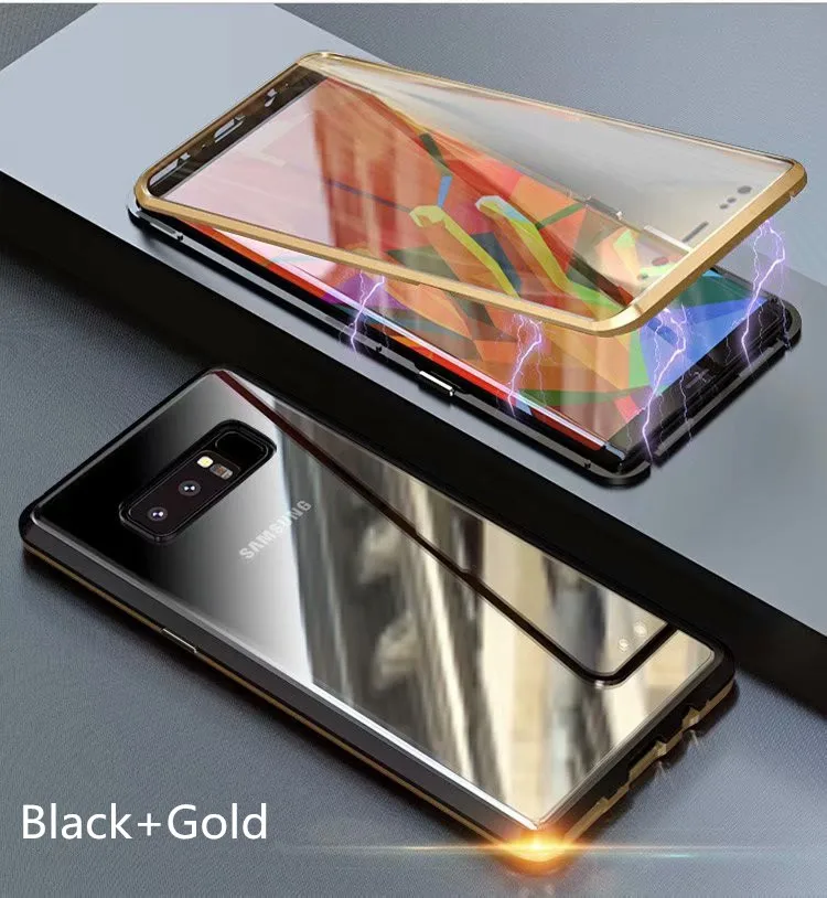 360 полный защитный Магнитный чехол для samsung Galaxy Note 10 S10 S10e S10 Plus 5G S8 S9 Plus Note 8 9 двухстороннее закаленное стекло