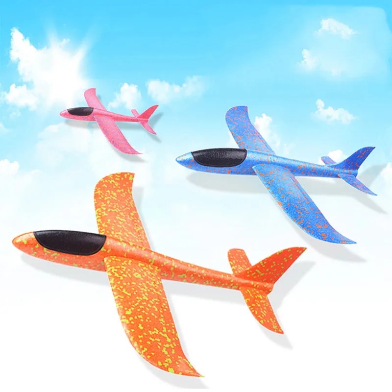 

HOT SALE 1Pcs EPP Foam Hand Throw Airplane 35cm Outdoor Launch Glider Plane Kids Gift Toy Interesting Toys
