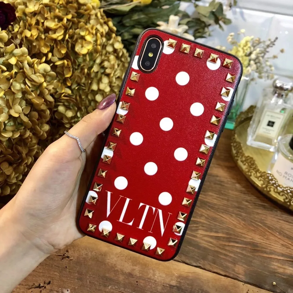 Aoweziic чехол для телефона с заклепками в европейском и американском стиле iphone xs max xr