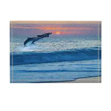 Природные пейзажи Декор Морской дикой природы дельфины выпрыгивают из моря коврик для ванной нескользящий дверной коврик пол вход