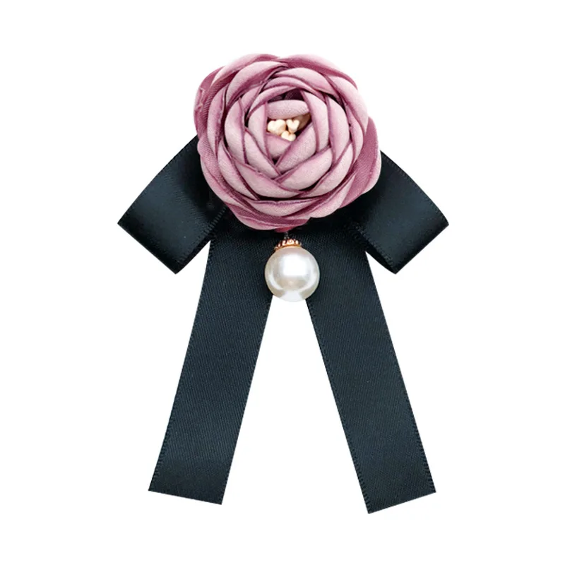 

i-Remiel Korean Fashion Vintage Rose Pearl Flower Brooch Bow Tie Blouse Tassel Shirt Collar Pin Corsage Clothing & Accessories
