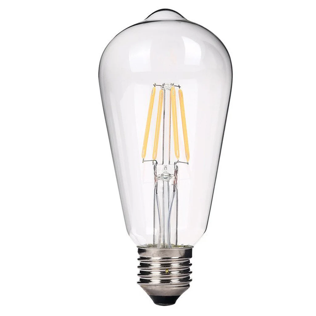 1PCS 4W ST64 E27 Led Filament Bulb Clear Grass Edison Light Bulbs