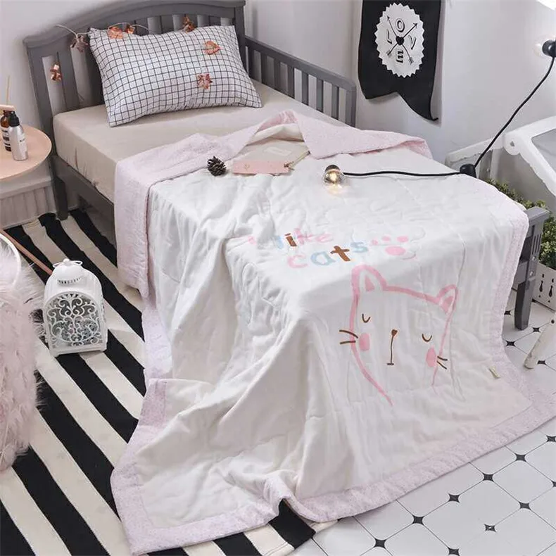 Полностью хлопковое детское одеяло в кроватку, детский спальный мешок, Летний конверт для новорожденных, спальный мешок, покрывало, кондиционер, моющийся