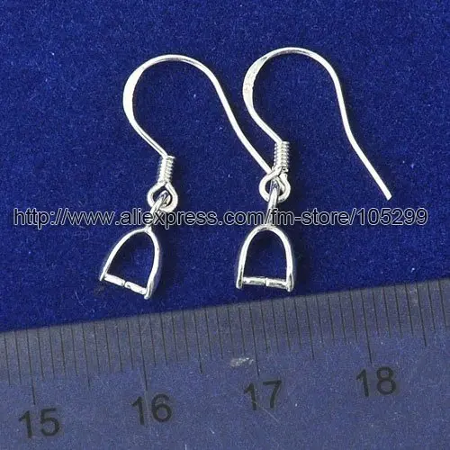 

Wholesale 100PCS 15mm Plain 925 Sterling Silver Hooks Earrings Jewelry Findings Pinch Bail Soft 925 sterlling silver Earring