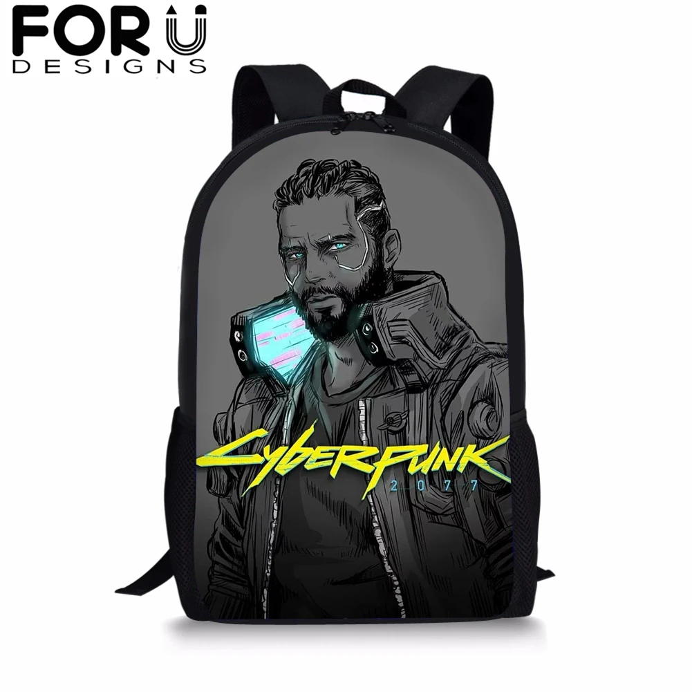 

Game Cyberpunk 2077 School Bag for Boys Girls Orthopedic Backpack Kids Student Bookbag Rucksack Men's Black Satchel Daypack