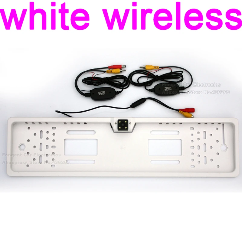Auto Parktronic EU Car License Plate Frame Rear View Camera Night Vision Rear View Camera Reverse Camera Silver Wireless Camera