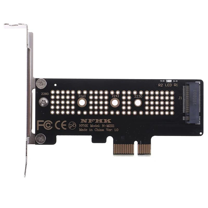 

NVMe PCIe M.2 NGFF SSD to PCIe x1 adapter card PCIe x1 to M.2 card with bracket High quality