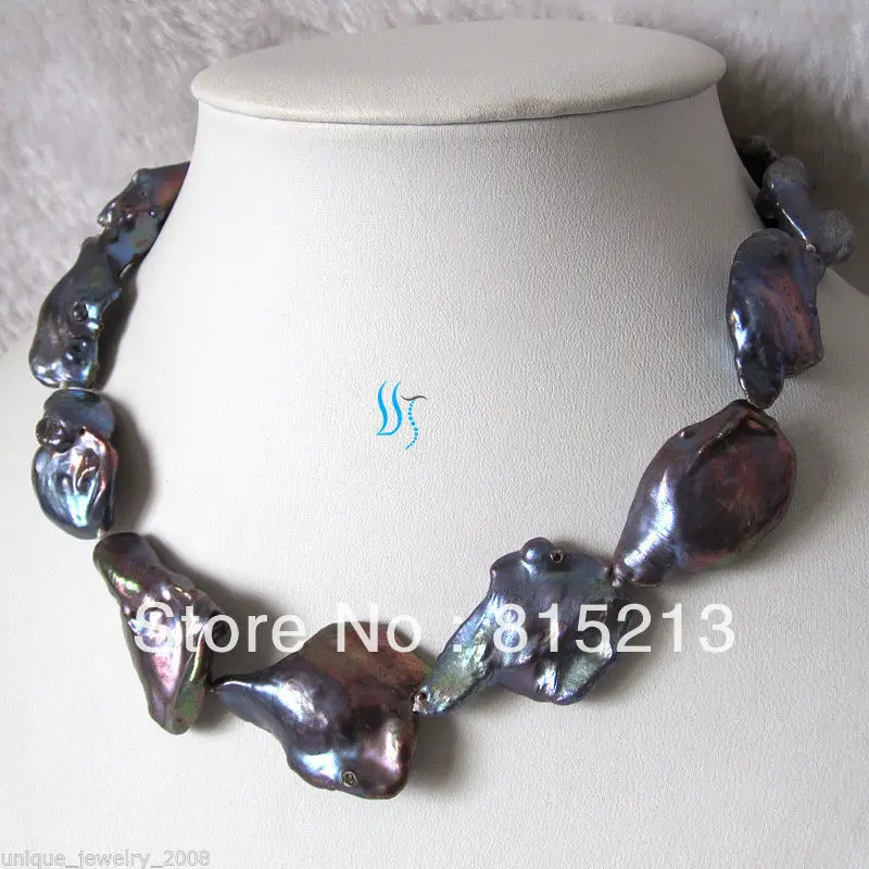 

ddh001099 Peacock Souffle Freshwater Pearl Necklace