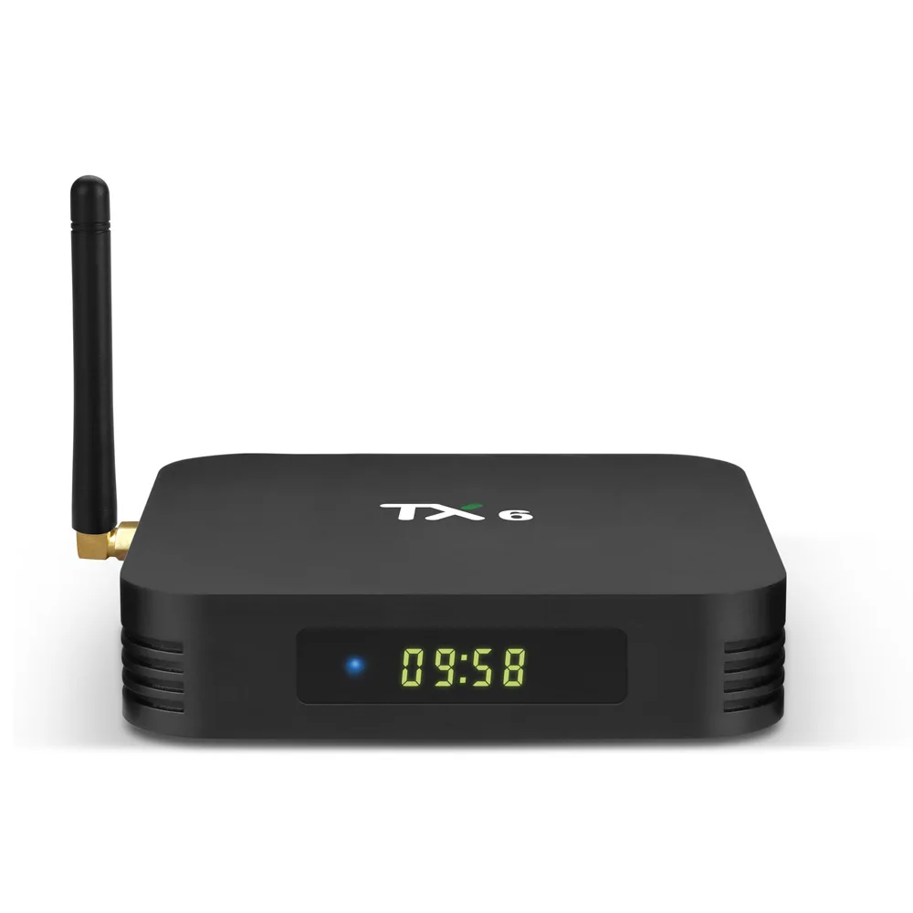 TX6 Смарт ТВ коробка Android 9 0 4 Гб 64 ГБ Wi-Fi Декодер каналов кабельного телевидения Media