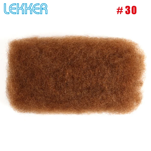Lekker афро кудрявые волосы оптом вязанные крючком косы remy волосы объемные волосы для плетения волос для наращивания - Цвет волос: #30