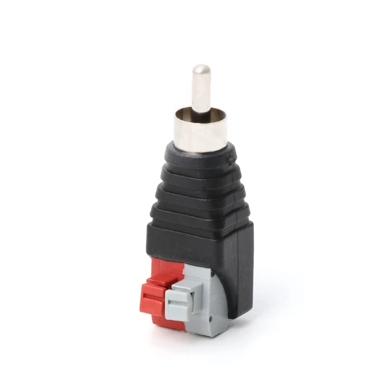 

Speaker Wire A/V Cable to Audio Male RCA Connector Adapter Jack Press Terminal