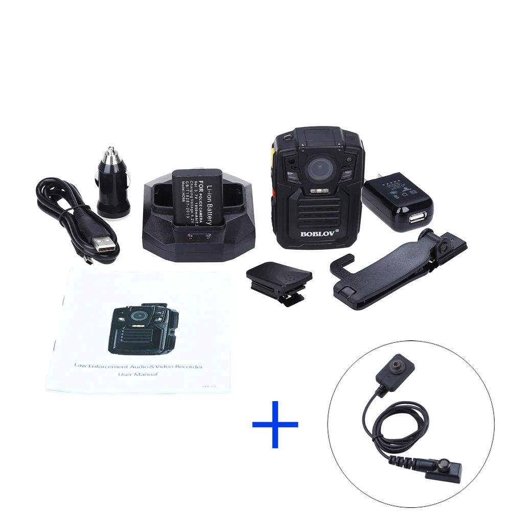 Boblov HD66 камера для тела полицейская Full HD 1296P поношенная politie Карманный