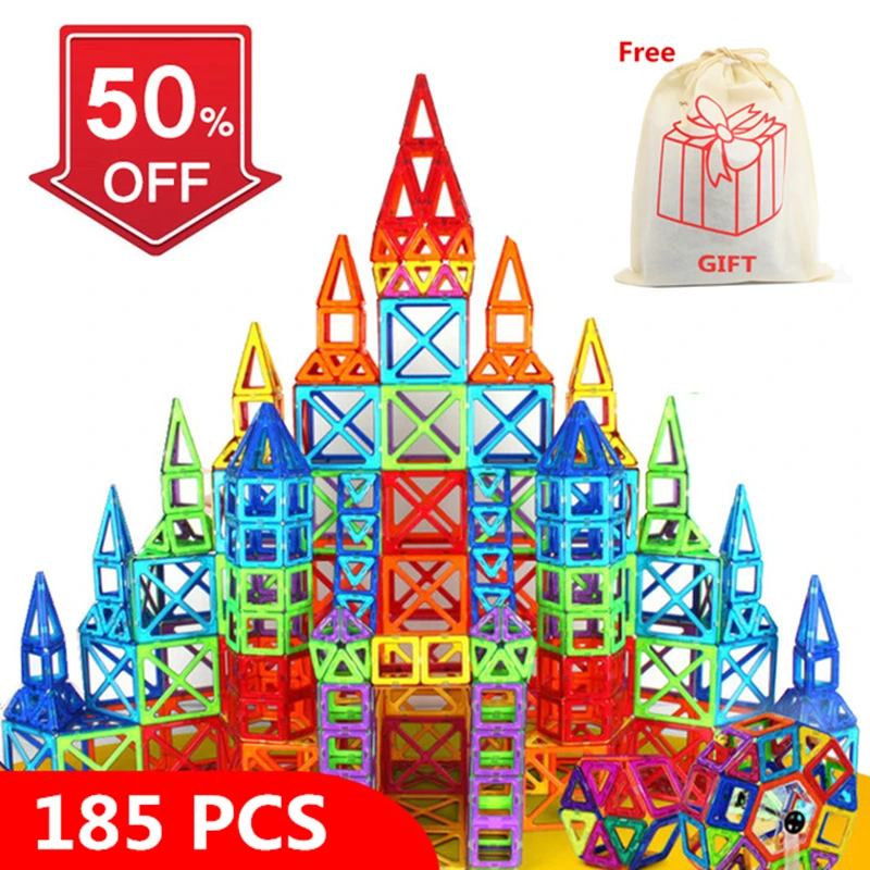 

2018 Mini Magnetic Designer Construction Set Model & Building Toy Plastic Magnetic Blocks Educational Toys For Kids Best Gift