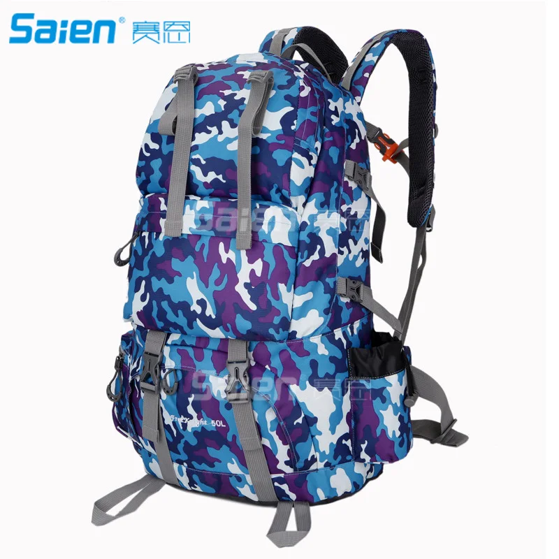 

Outdoor Hiking Backpack 50L - Weekend Pack w/ Waterproof Rain Cover & Laptop Compartment - for Camping, Travel, Hiking