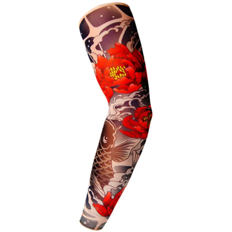 

Fioday New Temporary Fake Tattoo Sleeve Unisex Arm Warmer Designs Elastic Summer Arm Sleeves Cover Tattoos Sun UV Protection