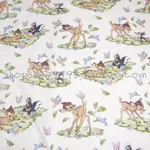 140*100 см палевый Бэмби хлопок ткань DIYTissue лоскутное юбка с блестками Принцесса печатных Вышивание boyToy квилтинг