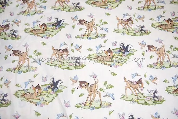 

140*100cm Fawn Bambi Cotton Fabric DIYTissue Patchwork Glitter skirt princess Printed Sewing boyToy Quilting