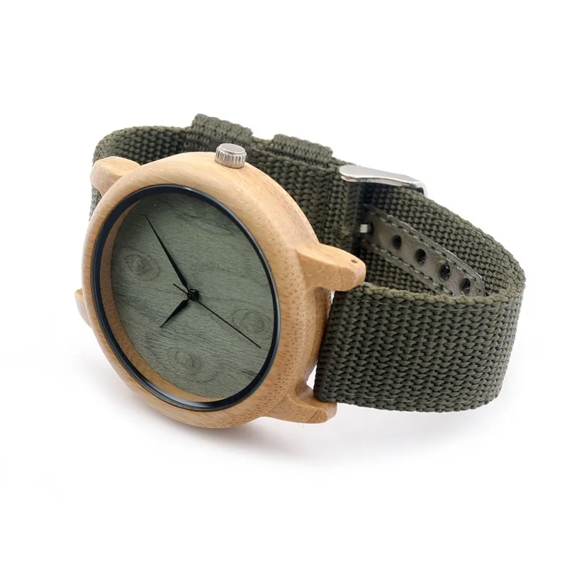 Zegarek drewniany Bobo Bird Green D12 7
