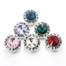 30 шт./лот микс 18 мм украшение с Защелкой Подвеска со стразами кнопка со стразой для оснастка защелка «сделай сам» Браслеты& Аксессуары для браслетов