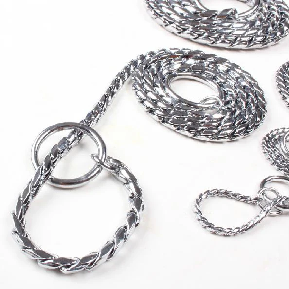 Nuevos Collares de Perro de Formación P Choke Collar de Serpiente Cadena de Metal Para Perros