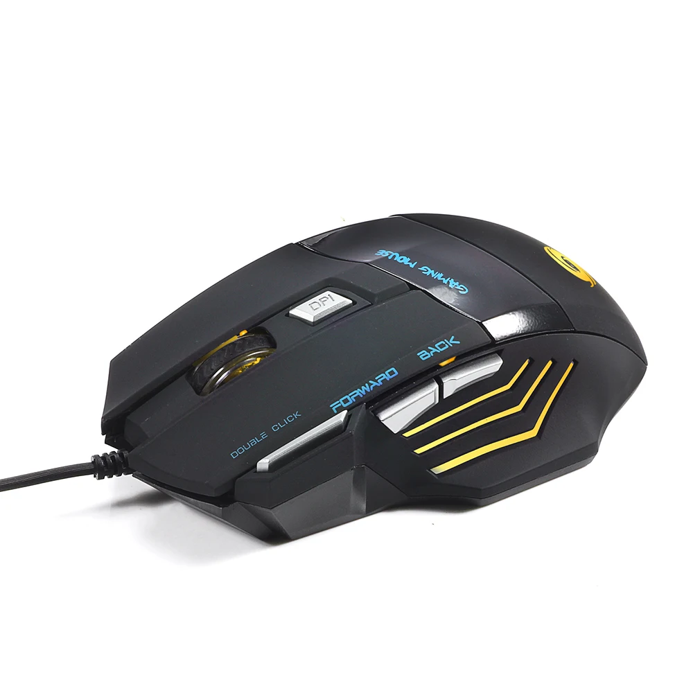 3200 dpi 7 игровая мышь оптическая Кнопка 7D светодиодный Проводная игровая мышь USB для ноутбука PC профессиональная мышь для геймера Регулируемая черная