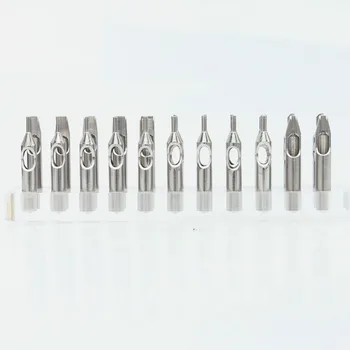 

22 PCS Stainless Steel Tattoo Tips Round Flat Magnum Diamond Tips For Liner & Shader With Gift Box Supply