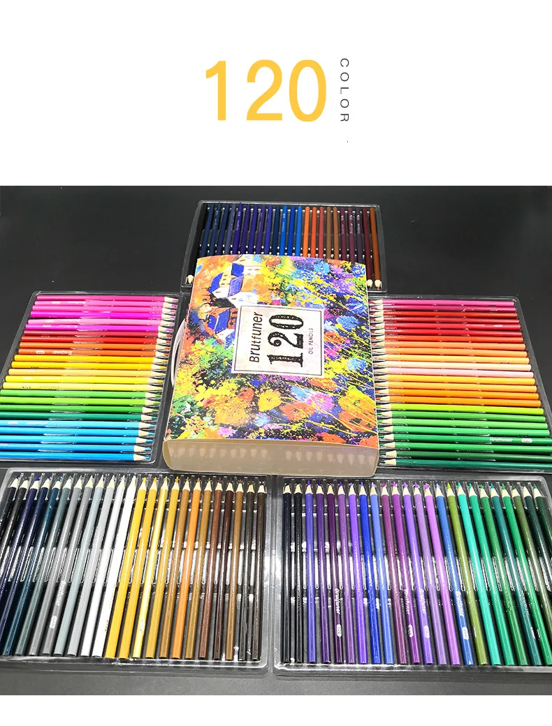 

Professional 120 Colored Pencils set Lapis De Cor Professionals Artist Painting Oil Color Pencil For Drawing Sketch art Supplies