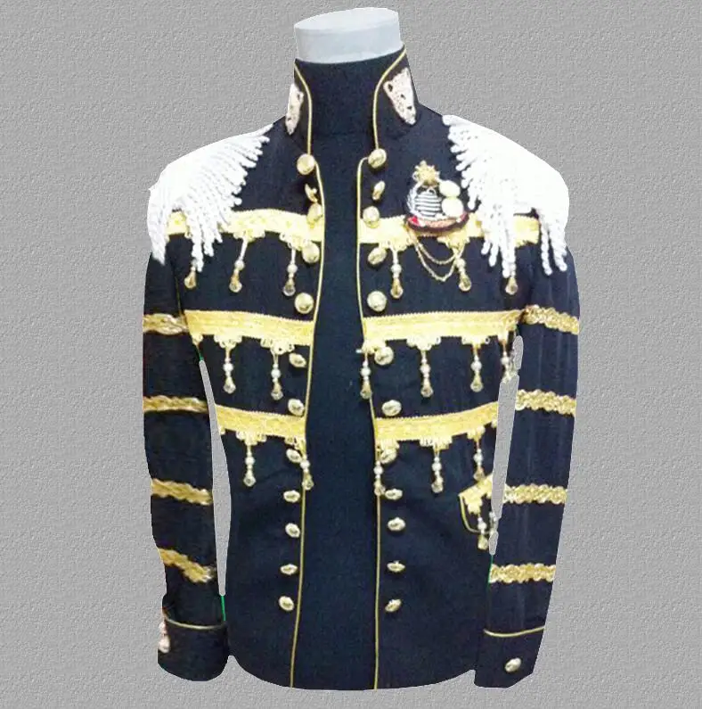 

sequins blazer men suits designs jacket mens stage costumes for singers clothes dance star style dress punk stand collar black