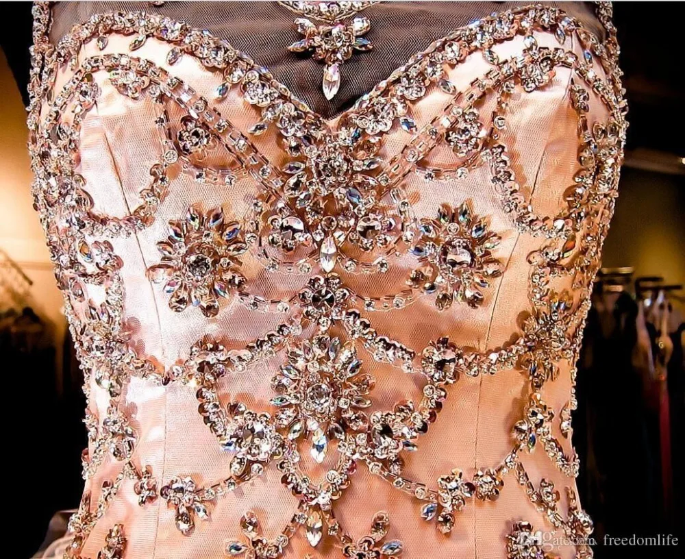 Коралловый vestidos de 15 anos Quinceanera платья Бисероплетение горный хрусталь милое бальное платье 16 платьев на шнуровке свадебное платье без спинки