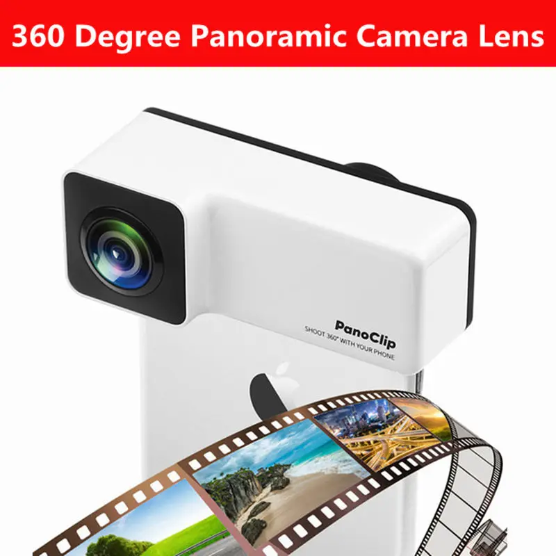 

Aojun Original 360 Degree Panoramic Camera Lens For iPhone X 7 8 Rectangle Full View For iPhone 7 8 Plus Phone Camera Lens