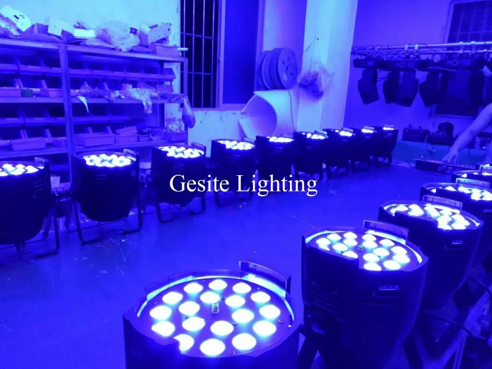 Dmx512 para Disco 2 Pçs e lote 18 18 w Luz Par Levou 64 Zoom dj Projetor 22 Efeito de Iluminação de palco