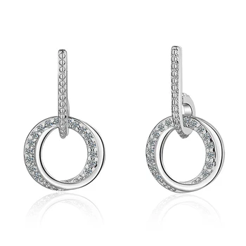 

XIYANIKE 925 Sterling Silver 2019 New Simple Crystal Earrings Handmade Cubic Zirconia Creative Jewelry For Women Gift