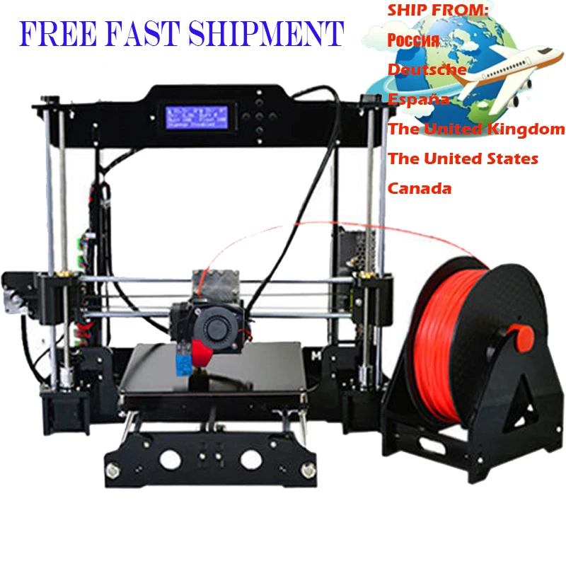 2017 Classic 3d printer support auto level high accuracy printing 3D printer free filament and 8GB