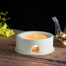 Японский стиль теплый чайный набор для подогрева керамическая полка держатель чайника чайная посуда свечи отопление молоко кофе цветок чай Саке база