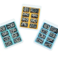 8 шт./компл. Рабочий стол с девятью кольцо серии интеллект Пряжка ABC металлические головоломки девять серии Unring Пряжка игры с мячом Развивающие игрушки для детей