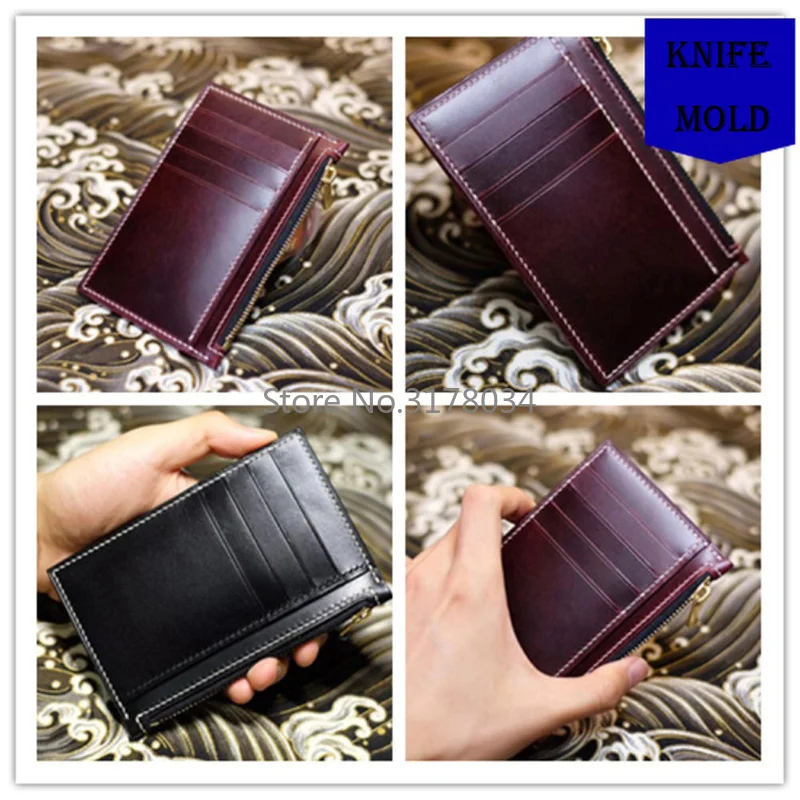 

New Japan Steel Blade DIY Leather Craft Men Zipper Card Holder Die Cutter Cutting Knife Mould Hand Machine Punch Tool 130x90x5mm