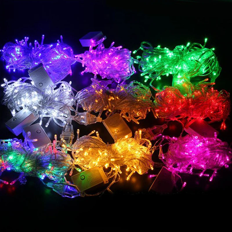 10M 100 Leds 110V 220V Garland LED Christmas lights outdoor EU Plug For