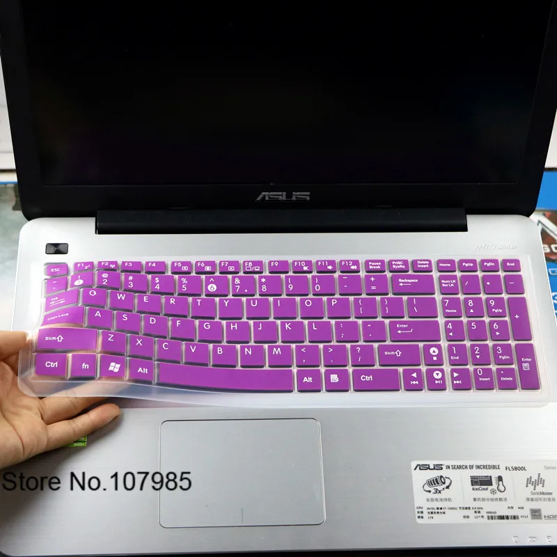 15 дюймовый ноутбук клавиатура силиконовая защитная крышка клавиатуры для ноутбука Asus X555 FL5800 F555 FX50 R557 X552 FX50J FX50JK A550 V505L