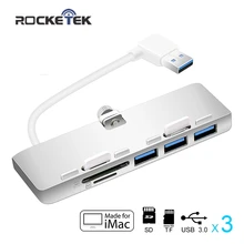 Rocketek multi usb 3 0 hub 3 port adapter splitter with SD TF Card Reader for