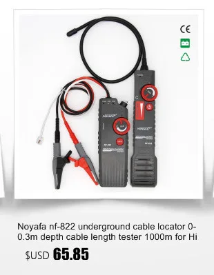 KOLSOL NF-820 High /& Low Voltage Wire Tracker RJ45 RJ11 BNC Cable Tester Underground Cable Finder Anti-Interference Wire Tracker