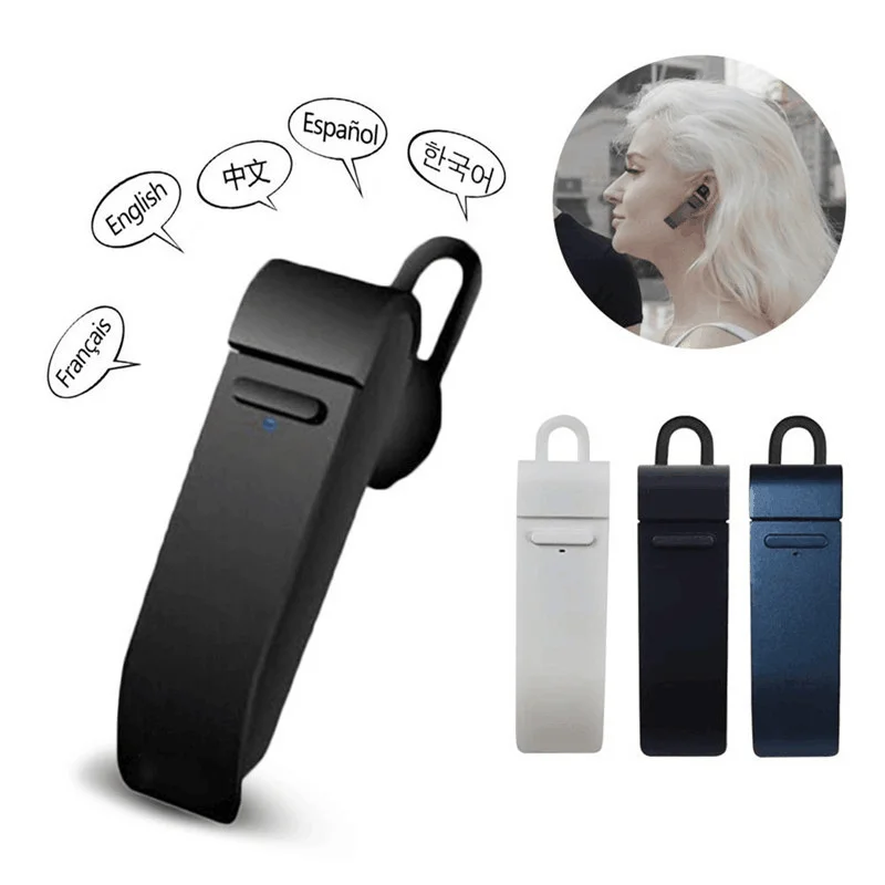 Smart Translator Wireless Bluetooth Headset Headphone Instant Translation Business Bluetooth 5.0 Earphone For iPhone 8 6 Xiaomi