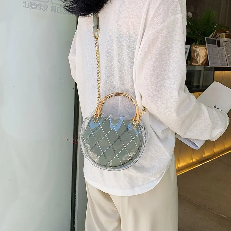 

The New Korean Hand-held Baitao Transparent Single Shoulder Bag with Foreign Style Bag