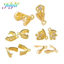 Juya бижутерия ручной работы зажим Очаровательные Подвески Крючки Аксессуары для женщин кристалл агат серьги ожерелье Изготовление ювелирных изделий