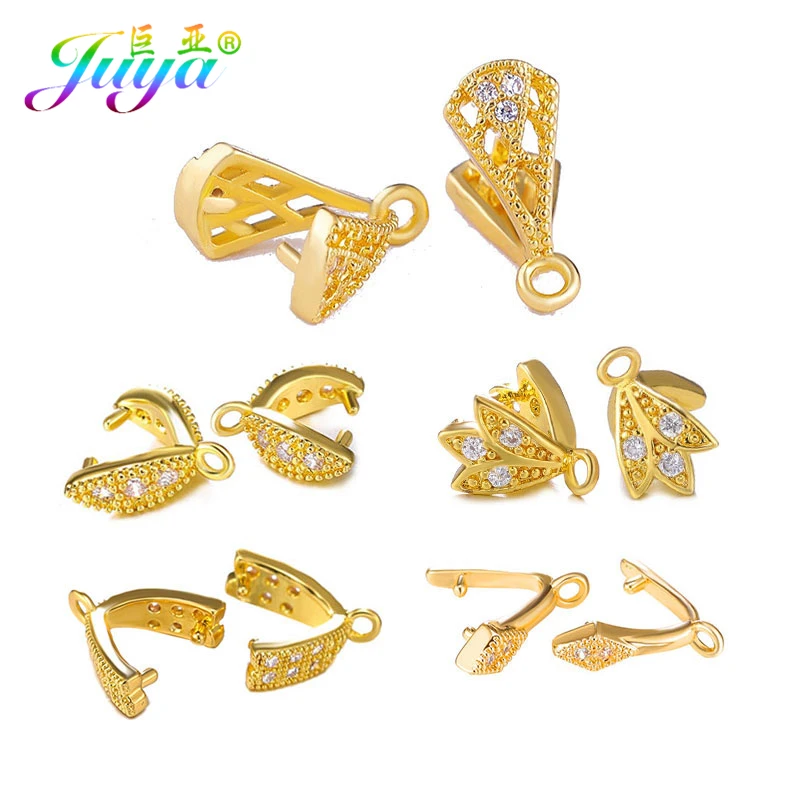 Juya الحرف اليدوية مجوهرات المشبك قرصة كليب الكفالة سحر السنانير الاكسسوارات للنساء الكريستال العقيق الأقراط قلادة صنع المجوهرات