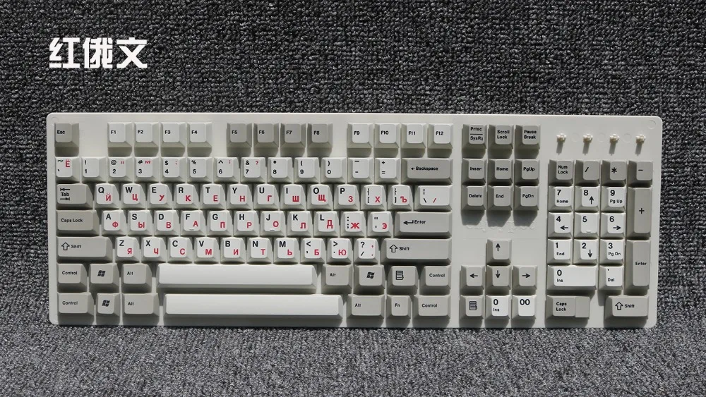 Русская красящая клавиатура PBT, механическая клавиатура cherry mx, Корейская клавиатура с буквенным принтом 104, TKL 87