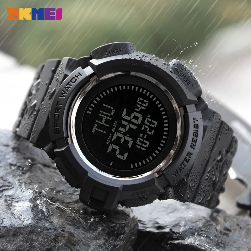 

SKMEI Men Sport Watches 50bar Waterproof Outdoor Digital Watch Top Brand Luxury Multiple Time Wristwatch Relogio Masculino