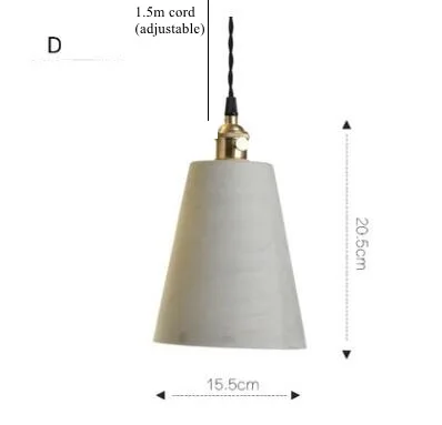 LukLoy современный промышленный бетонный цементный подвесной светильник, подвесной светильник для кухни, лофт, офиса, магазина, гостиной, украшения - Цвет корпуса: D